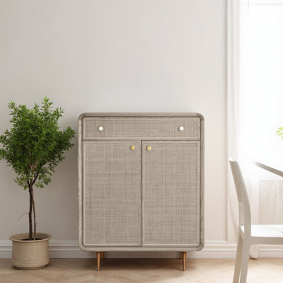 Modern Burlywood Solid wood Shoe Storage
