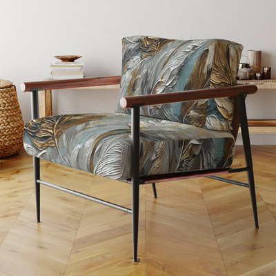Fauteuil d'appoint géométrique argenté et doré Expressions Of Freedom I