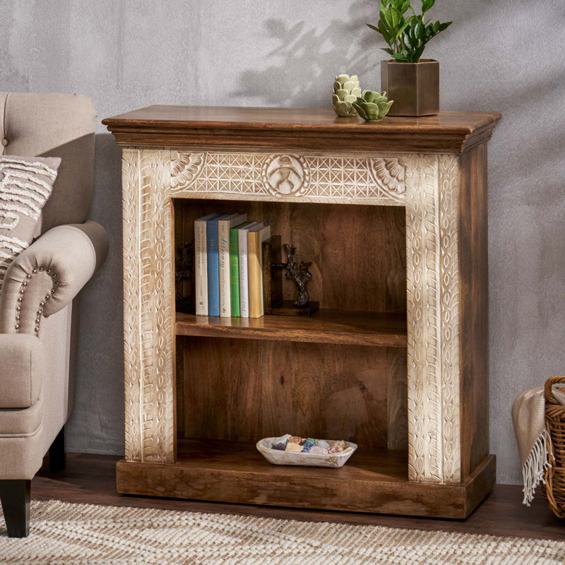 Bibliothèque standard en bois massif H 36 "x l 36"
