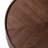 Walnut Wood Round Coffee Table with Dual Storage Drawers, Space-Saving Design-129229008