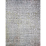 Hand Knotted Area Rug in Ivory And Gray