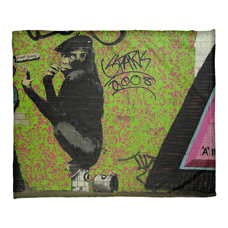 Banksy Sewn Throw Blanket, 60" W x 80" L
