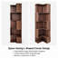 Bibliothèque d'angle à 5 niveaux avec chicane cannelée, présentoir en forme de L, support de rangement autoportant pour bureau à domicile, salon, chambre à coucher, cuisine