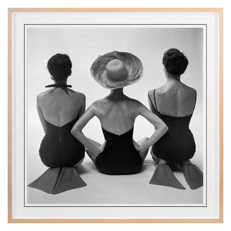 Swimsuit Ladies Print by Grand Archives, Maple Framed, 36" H x 36" W