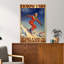 Girl - I Know I Ski Gallery, toile tendue - Illustration de motif sportif, décoration bleue et rouge-1788737808