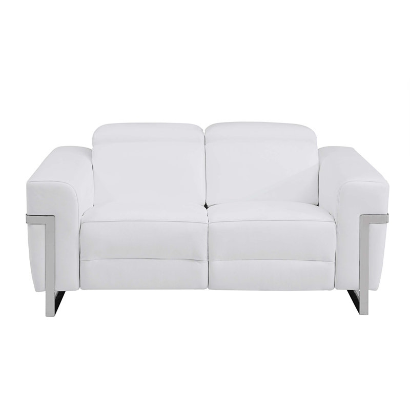 Recliner, White Leather