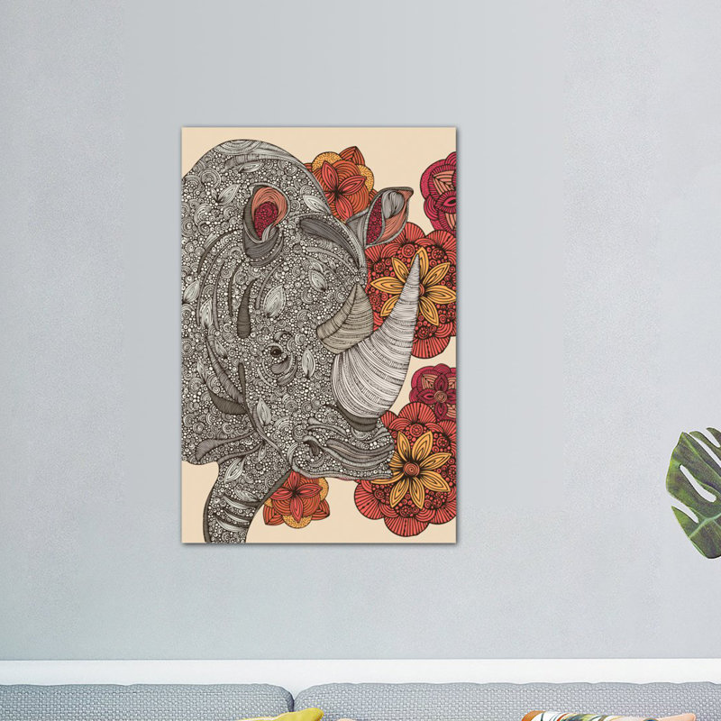 Rhino, impression sur toile tendue, H 40 po x l 26 po x P 1,5 po, Toile tendue