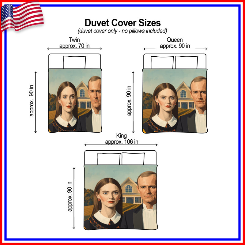 Housses de couette Farmhouse Couple Portrait, Twin