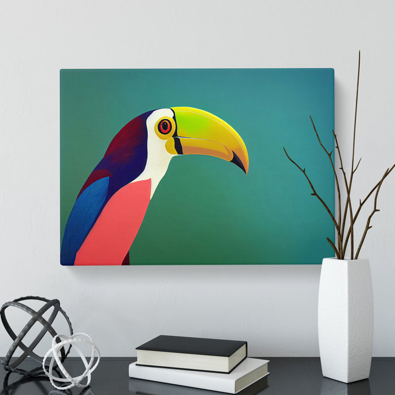 Toucan Bird Abstract Vol.2 - Wrapped Canvas, 35cm H x 50cm W x 3cm D