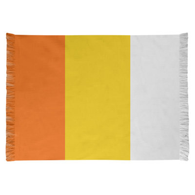 Tapis orange rayé/jaune/blanc Miami