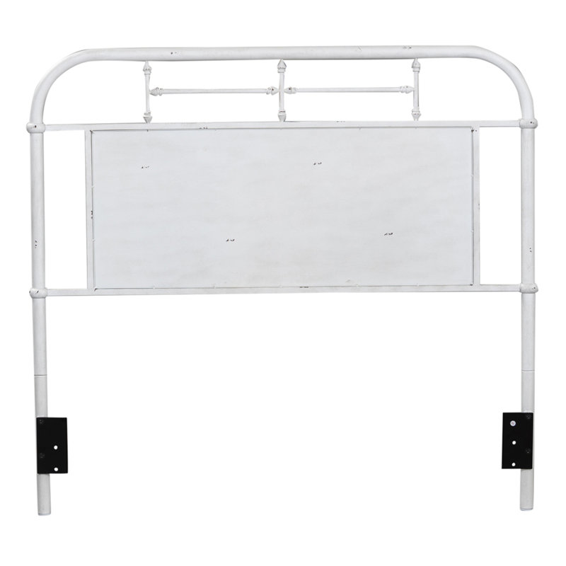 Edmund Open-Frame Metal Headboard, Twin, White