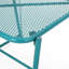 Table d'extérieur de 15,5 po avec aspect minimaliste, structure en fer sarcelle, option de couleur