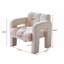 Fauteuil d'appoint rembourré en bouclé
