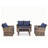 4  Person Patio Conversation Set With Cushions-289575962