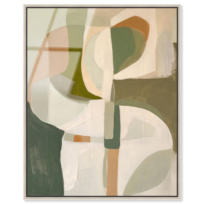 «Soft Reverberations I», art mural en verre acrylique ultrabrillant Mid-Century par Art Remedy, cadre argenté, 30 x 36