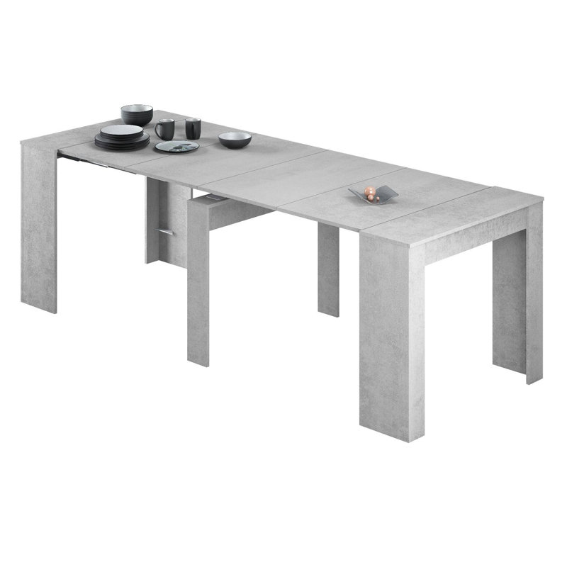 Dannel Console Extendable Dining Table With Multipurpose Extensions Up To 10 Seats