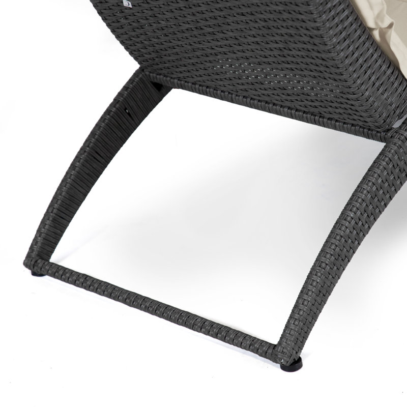 Islander Outdoor Chaise Lounge, White/Cream