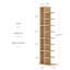 Bibliothèque à 9 niveaux, étagère d'angle verticale avec bibliothèque échelle moderne invisible-717083849