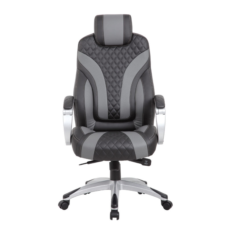 Fauteuil de direction Kelly Kelly, Caressoft Vinyle plus gris foncé