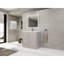 Meuble-lavabo sur pied 36 po avec lavabo en résine et 2 portes d'armoire à fermeture en douceur
