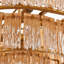 Lustre 8 lumières à 3 niveaux en verre texturé ambre-2109370686-2109370687