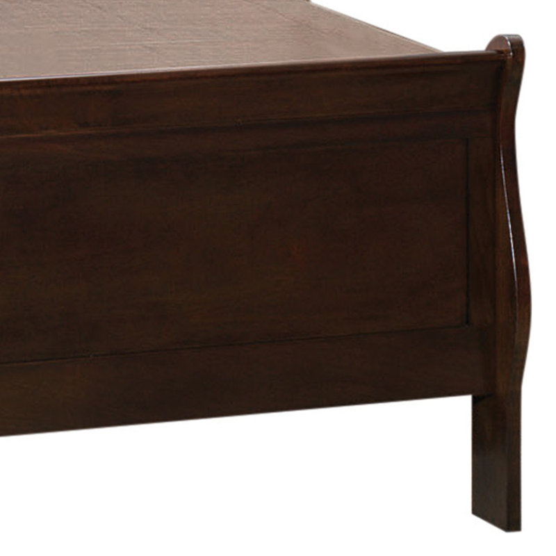 Alata Solid Wood Sleigh Bed, Queen