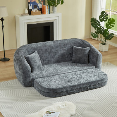 Fauteuil inclinable convertible incurvé de 87 po
