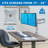 Mount-it Silver Motorized Adjustable Multi Screen Desk Mount for 32" Monitor Screen Holds up to 19.8lbs