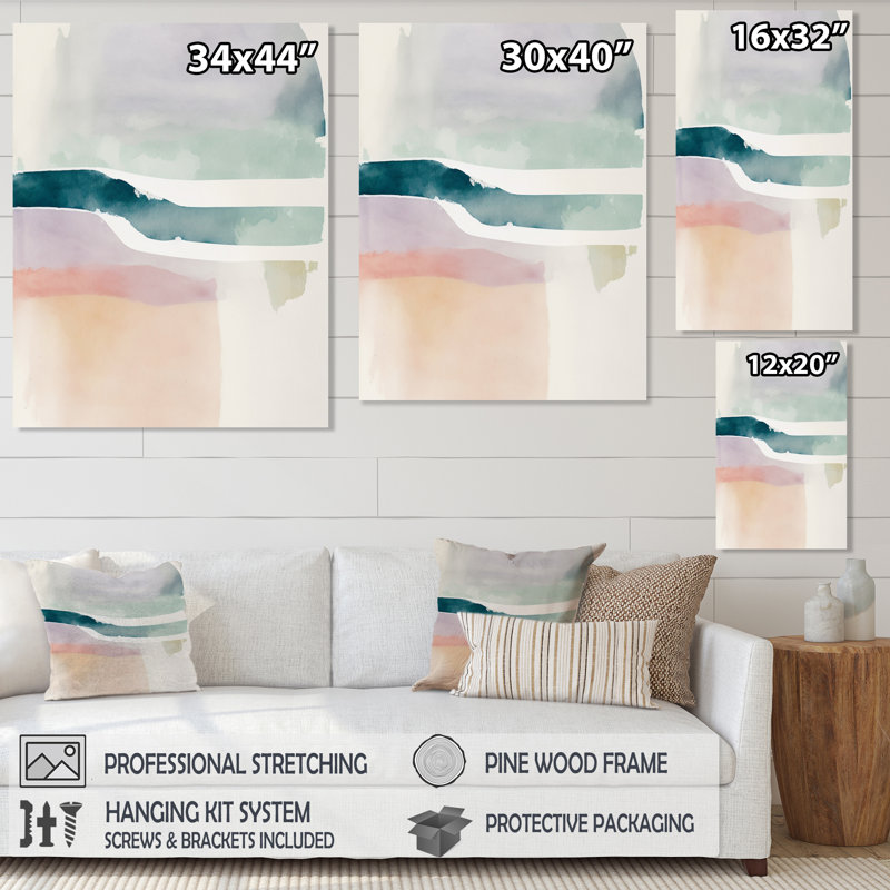 Pastel Serenity III - reproduction sur toile, H 32 po x l 24 po x P 1 po, Toile tendue