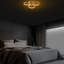 Lustre moderne en or 14,6 po x 3,5 po x 12,6 po | Corps en métal avec DEL SMD 18 W 3 000 K | Élégant luminaire pour le salon, la salle à manger et le vestibule | Conception élégante et originale avec plaque de base de 6,3 po de diamètre-1821189535