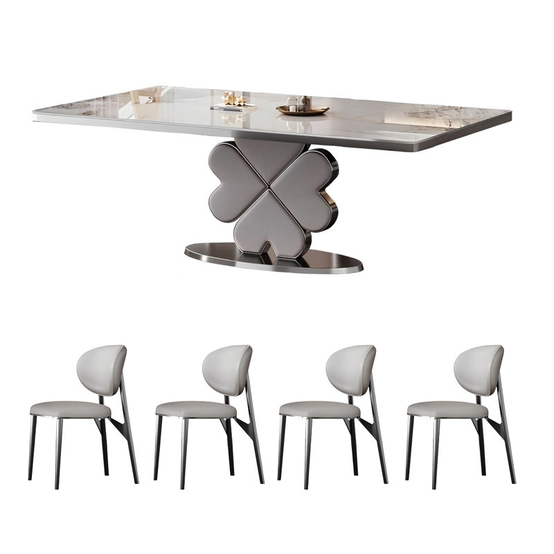 Ensemble de table et de chaises Minimalist Rock Plate, H 29,52 po x L 62,99 po x l 35,43 po
