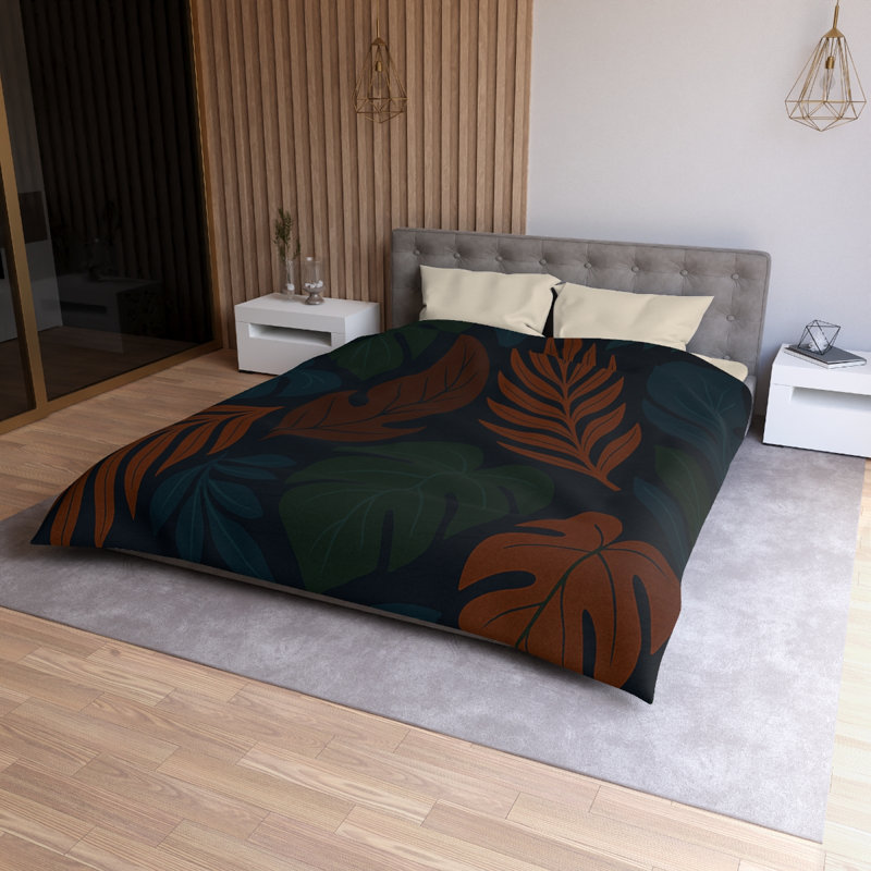 Microfiber Duvet Cover Boho Style, Design 65, Cream, Queen Duvet Cover