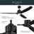 Calyx 3 Blade 60 Inch Indoor Ceiling Fan in Matte Black with Solid Wood Matte Black Blades-126503916