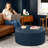 Denka Round Couch Ottoman - Oversized Giant Coffee Table & Foot Rest, 36”, Premium Faux Leather-1353707614