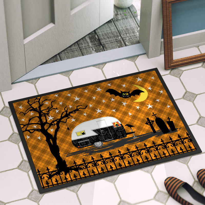 Tapis de porte d’intérieur anti-dérapant Eila, Rectangle 1 pi 6 po x 2 pi 3 po