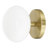 Chanda 6-inch 1-light Brushed Gold Semi-Flush Mount with Opal Glass Shade-408817183