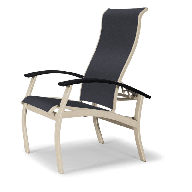 Chaise de patio Askar, Noir 5D Sunbrella®, Noir, Désert texturé
