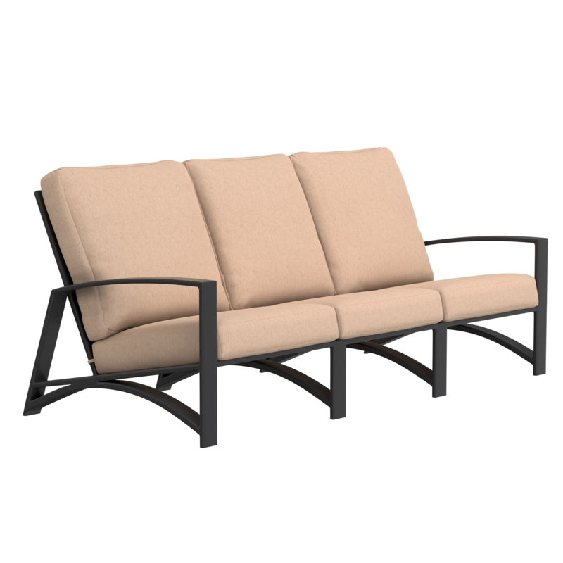Arc Outdoor 3 - Seat Patio Sofa, Carbon Black, Play Jungle