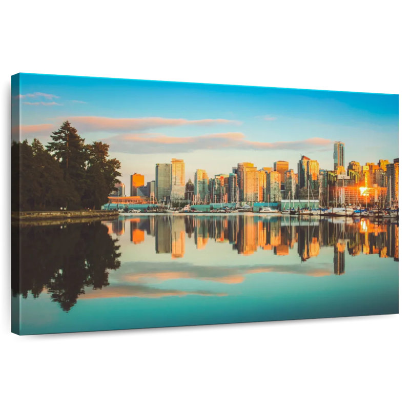 Vanna Vancouver Sunset Skyline, H 26 po x l 39 po