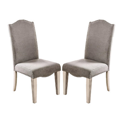 Set Of 2 Fabric Parson Chairs