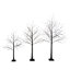 Arbre effrayant 3 lumières d'Halloween avec lumières mauves, 4 pi 5 pi et 6 pi, arbre noir illuminé pour la décoration d'Halloween