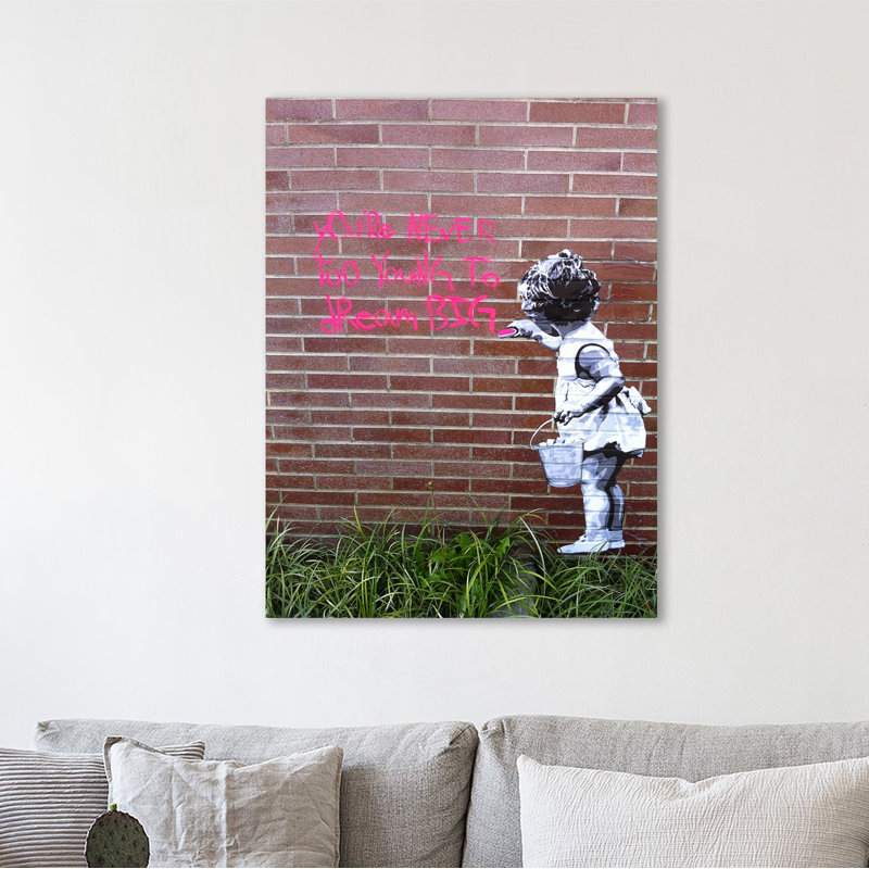 « rêve big », reproduction d’impression sur toile tendue, H 40 po x l 30 po x P 1,5 po