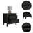 Breeze Four-Legged Modern Bedroom Nightstand, With Two Drawers-432323485