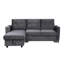 Canapé-lit modulaire réversible en velours gris foncé 83 po Hudson