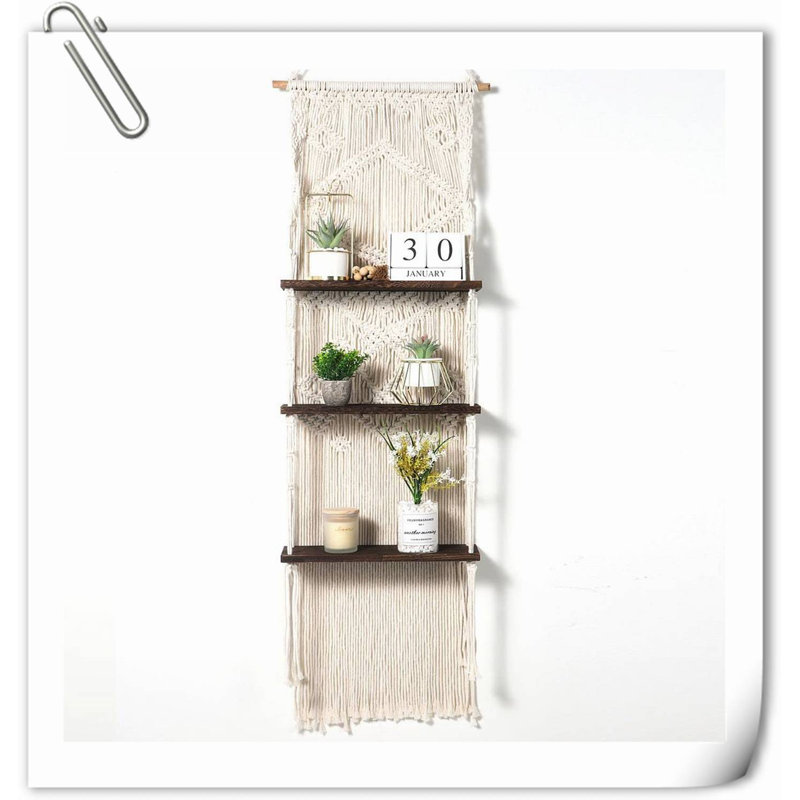 Tablette flottante en bois 3 pièces Rockton, Noir