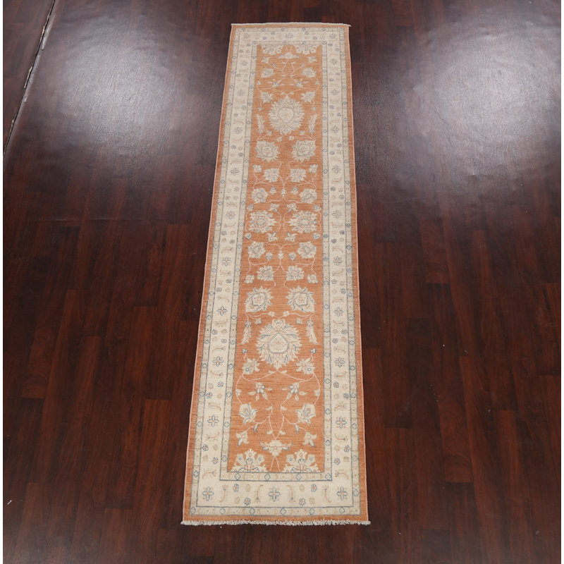 Tapis de couloir unique en laine noué à la main 2 pi 8 po x 10 pi 6 po New Age