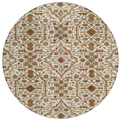 Machine Washable Indoor/Outdoor Chantille ACN1130 Ivory Rug