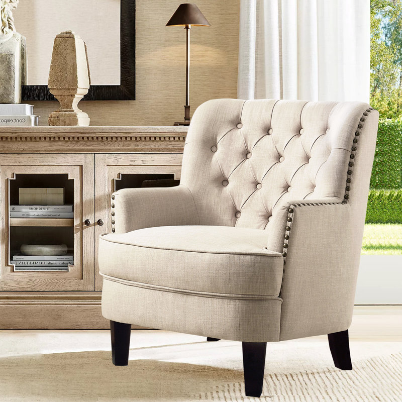 Fauteuil d'appoint rembourré et rembourré Mid-Century