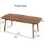 Table basse à pieds pliants avec plateau en placage de bois de noyer et pieds en bois d'hévéa - Conception compacte peu encombrante pour la maison et le salon