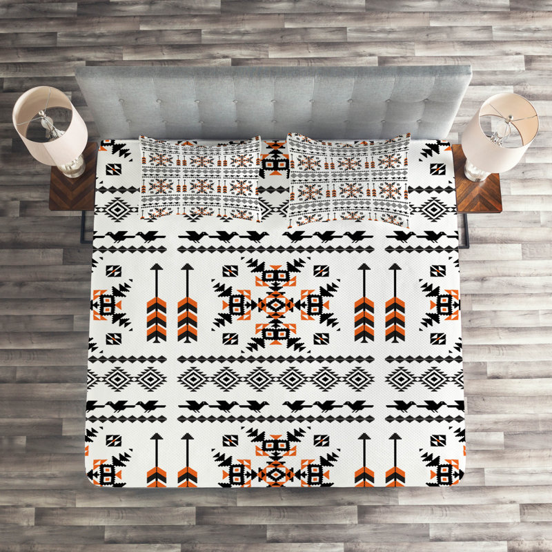 Rustic Polyester Coverlet, King Bedspread + 2 Shams